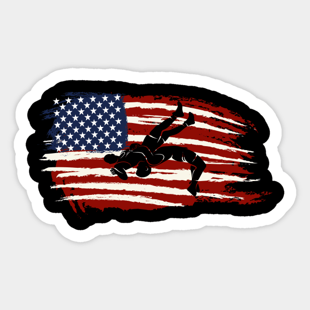 Vintage Capoeira America Flag Sticker by Quotes NK Tees